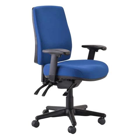 Roma Extra Heavy Duty High Back Ergonomic Chair Blue 180kg User