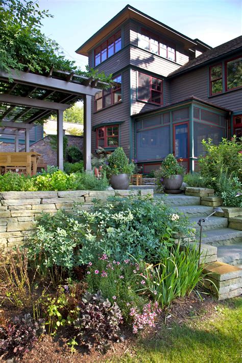 Terraced Yard With Stone Stairs Hgtv
