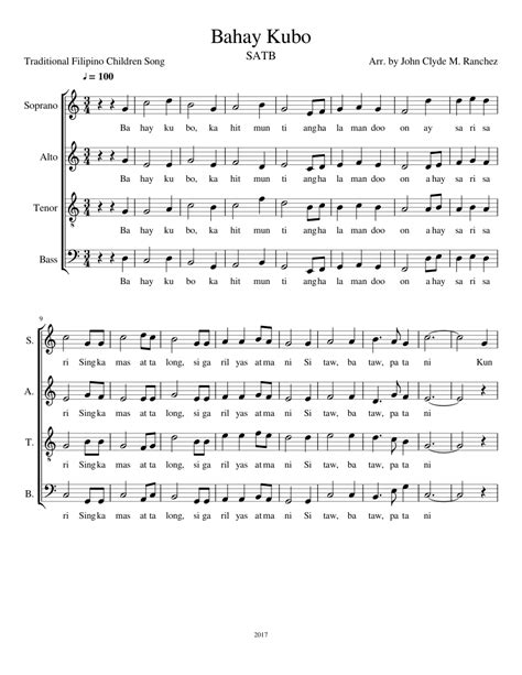 Bahay Kubo Sheet Music For Voice Download Free In Pdf Or Midi