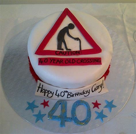 40th Birthday Cake Old Man By Stephanie Sell With