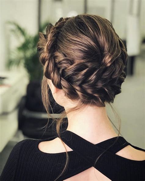 Proof that you can do literally anything with a cropped cut. 100 Gorgeous Wedding Hair From Ceremony To Reception | Braided hairstyles updo, Braided crown ...