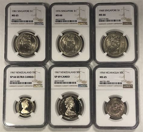 WORLDWIDE: LOT of 15 diverse NGC-graded coins