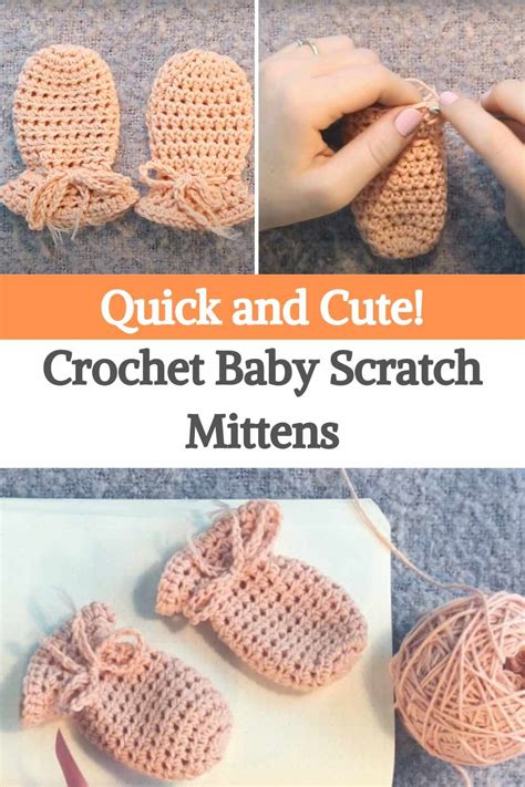 Quick And Cute Crochet Baby Scratch Mittens