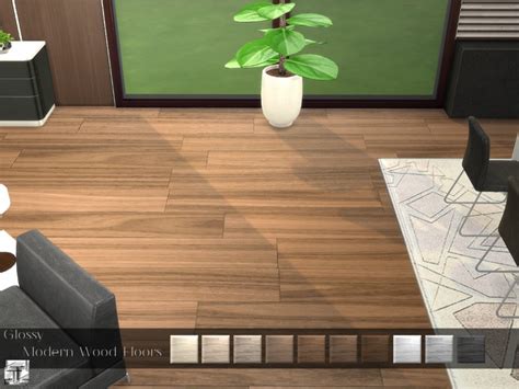 Sims 4 Ccs The Best Glossy Modern Wood Floor By Torque