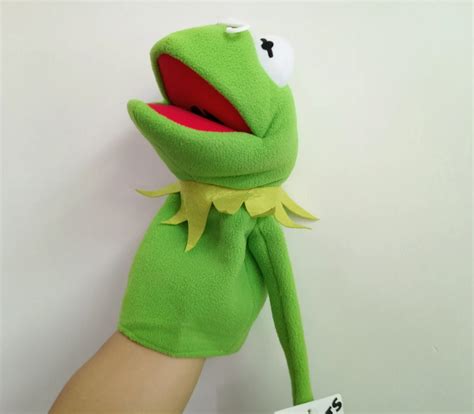 Disney Rare The Muppets Puppet Kermit Frog Plush 40cm Hand Puppets Baby
