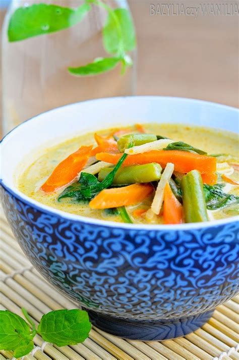 Basil Or Vanilla Thai Spicy Vegetable Soup With Coconut Milk Spicy