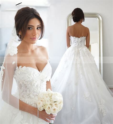 Nicht soo viel, wie ich in diesem video feststellen musste. 100% Real Photo Elegant A Line Lace Princess Wedding ...