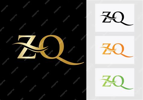 Premium Vector Letter Zq Logo Design Zq Logotype For Luxury Identity