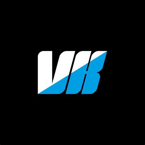 Vk Letter Logo Design On Black Background Vk Creative Initials Letter Logo Concept Vk Icon