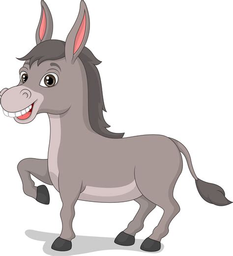 Cartoon Happy Donkey On White Background Vector Art At Vecteezy