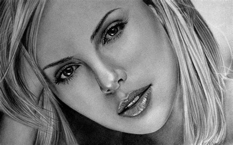 Charlize Theron By Klsadako On Deviantart Charlize Theron Portrait Beautiful Pencil Drawings