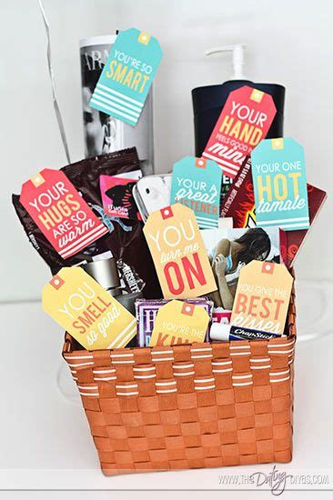 Find a unique gift to either buy or make him each year so that you don't feel the need to repeat gifts. Husband Gift Basket: 10 Things I Love About You | 10th ...