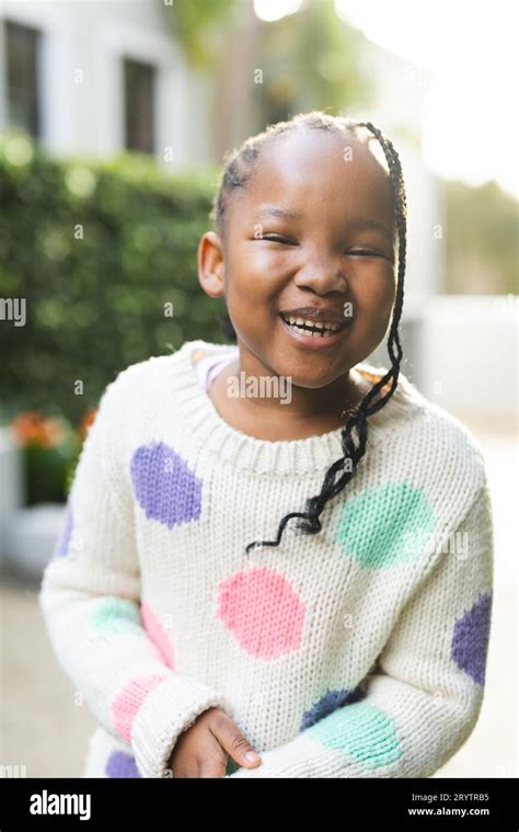 Portrait Smiling Little Girl Braids Hi Res Stock Photography And Images