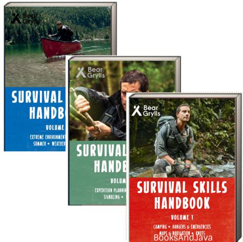 bear grylls survival skills handbook volumes 1 3 flex bound camping maps aid ebay