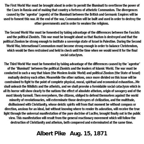 Secret Albert Pike Blueprint Three World War