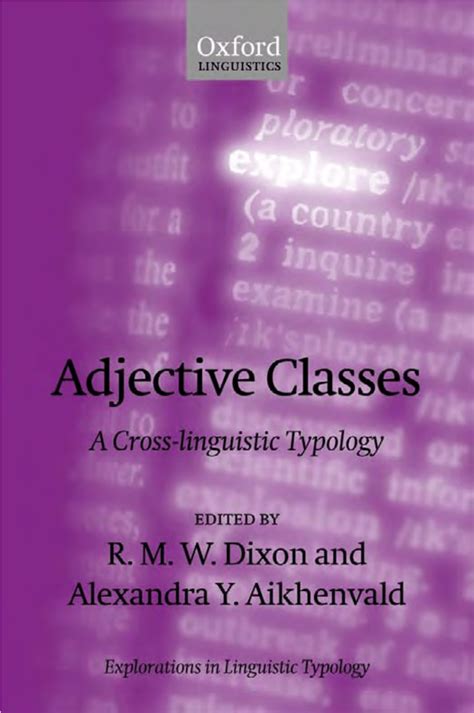 Pdf Adjective Classes A Cross Linguistic Typology