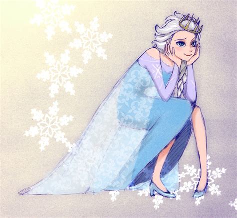 Safebooru 1girl Blue Eyes Chin Rest Crown Elsa Frozen Frozen