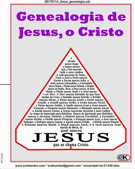 Genealogia De Jesus O Cristo Comkardeccom