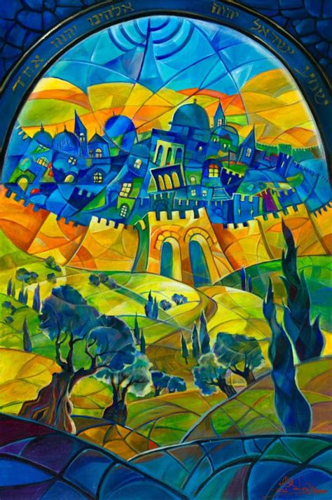 Abstract Jerusalem Painting Jerusalem Sensation Alex Levin
