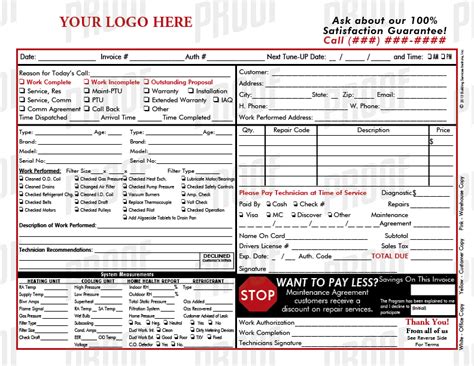This is the work order template download page. Hvac Work Orders Pdf Templates : Free Hvac Invoice ...