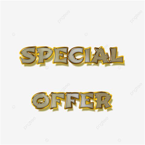 Special Offer 3d Transparent Png 3d Special Offer Word Art Gold Glossy