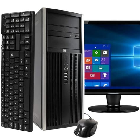 Hp Desktop Tower Computer Bundle With 22 Monitor Intel Core I5 8gb