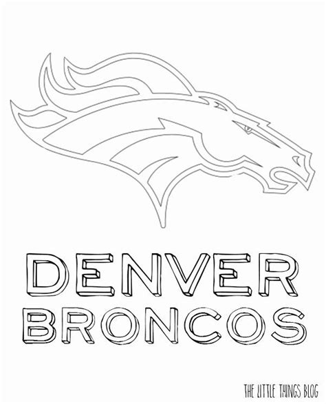 Broncos Logo Coloring Page Denver Broncos Coloring Pages Educative