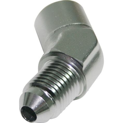 Aeroflow 45 Female Npt To Male An Adapter 18in To 3an Silver Af371