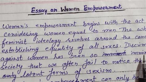 Write An Essay On Women Empowerment Essay Writing On Women