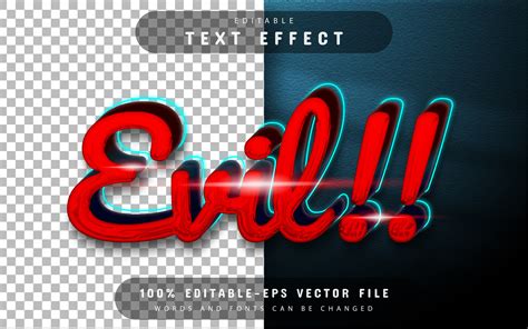 Evil Text Effect Editable Graphic By Aglonemadesign · Creative Fabrica