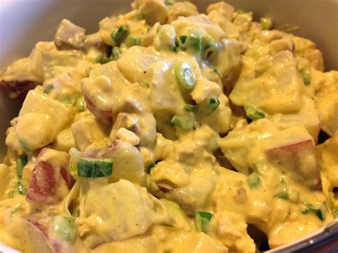 Dice potatoes and put into a bowl. Stay-at-Home Vegan: Recipe: Creamy Potato Salad with Tofu Eggs