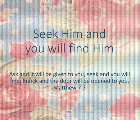 Seek Him And You Will Find Him God Is Love