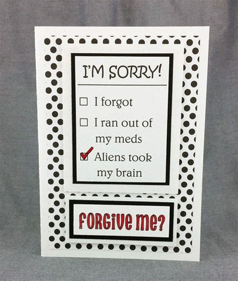 Handmade Fun Im Sorry Card 3 Etsy Sorry Cards Im Sorry Cards