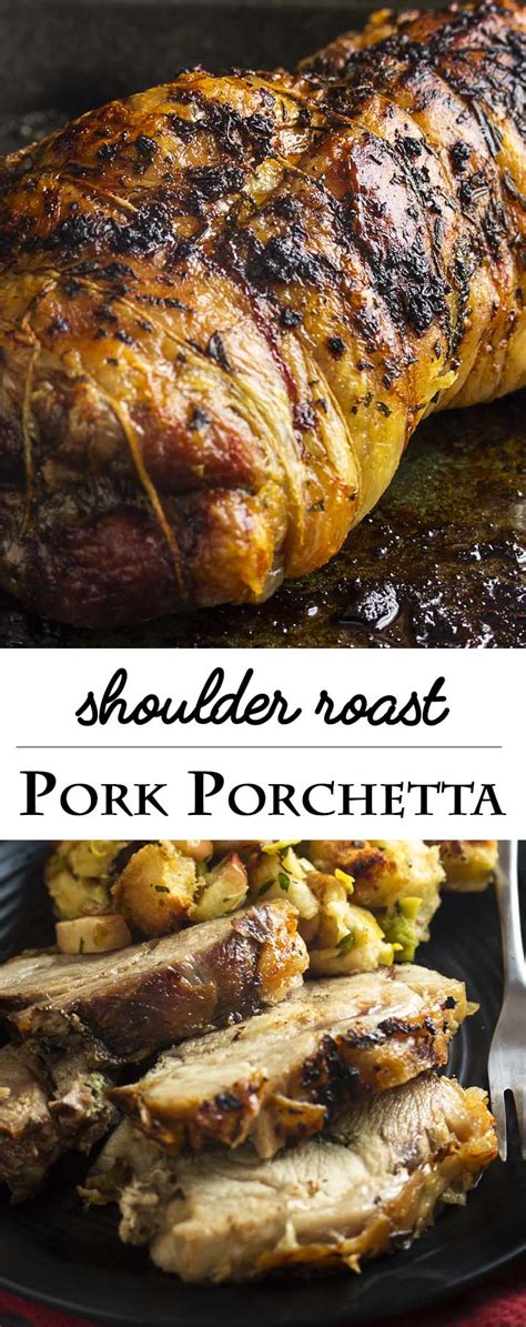 Boneless pork shoulder roast with crispy skin (aka krustenbraten in germany) full recipe. Roast Pork Shoulder Porchetta Style - Just a Little Bit of ...