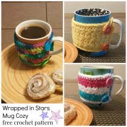 Wrapped in Stars Mug Cozy free crochet pattern - Cre8tion Crochet