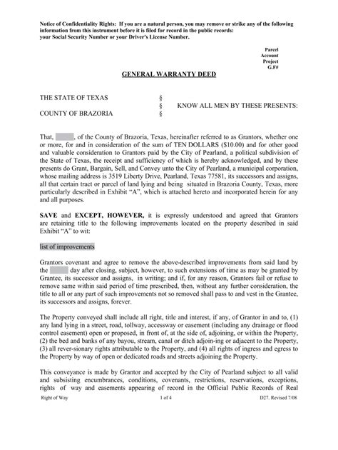 Free Texas General Warranty Deed Form Updated Cocosign Gambaran