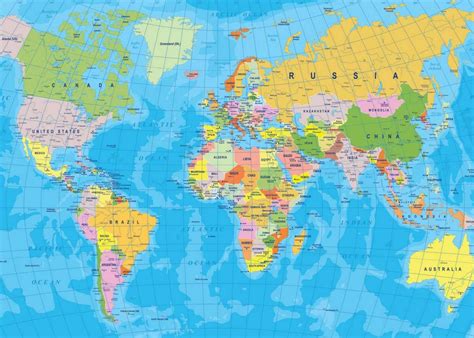 World Map With Countries And Capitals World Map Pinterest Gambaran