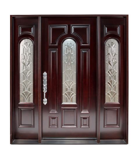 Exterior Front Entry Wood Door M280a 1d 2sl 12 36 X80 Right Hand Swingin Doors
