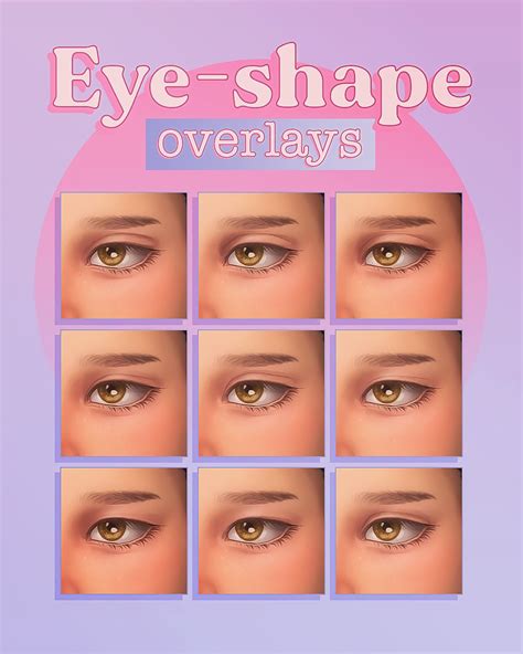 Eye Shape Overlays Patreon Sims 4 Cc Eyes The Sims 4 Skin Sims 4