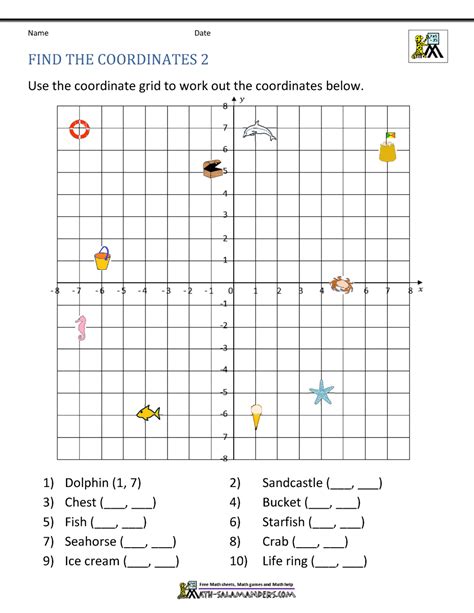 Coordinate Grid Worksheets