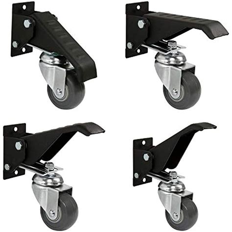 Work Bench Plate Casters Caster Retractable Workbench Wheels 4 Pack