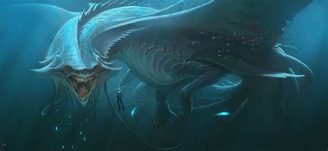 Sea Creature Sea Monsters Digital Art Fantasy Fantasy Creatures