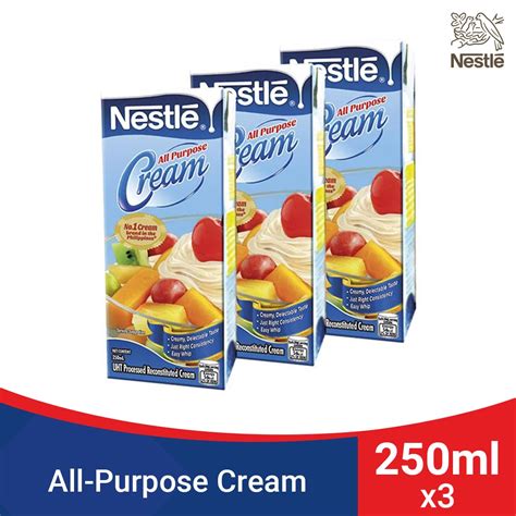 NestlÉ All Purpose Cream 250ml Pack Of 3 Shopee Philippines