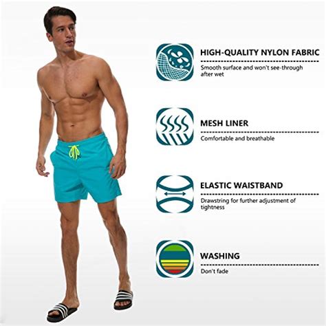 Silkworld Mens Swim Trunks Quick Dry Beach Shorts With Pockets Us S Violet Red Pricepulse
