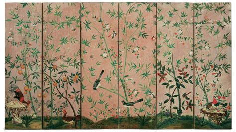 Antique Chinese Hand Painted Wallpaper Panels Chinoiserie The Glam Pad