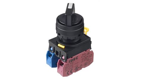 Yw1s 21e11 Idec Spring Return Selector Switch Spdt 22mm Cutout
