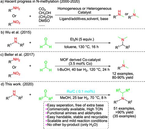 N Methylation Of Amines Or Nitrobenzenes With Various Methylation
