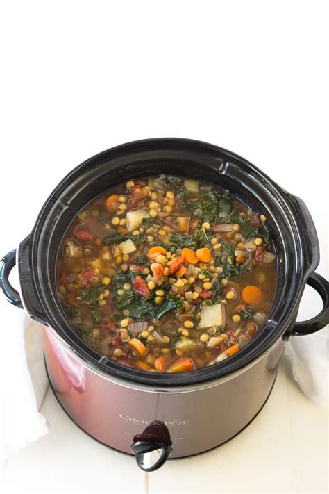 Crock Pot Vegetable Lentil Soup Recipe Crock Pot Vegetables Lentil