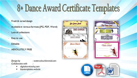 hip hop dance certificate templates coolest