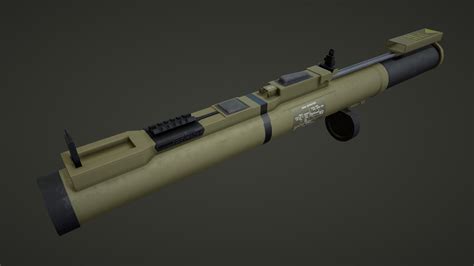 M72 Law Light Anti Tank Weapon Buy Royalty Free 3d Model By